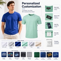 T-shirt personnalisé pour homme en tissu technique doux de qualité supérieure, col rond vierge pour impression, vêtements de marque, vente en gros OEM en vrac