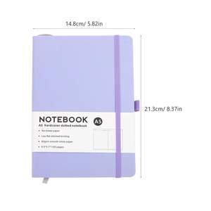 Carnet de notes/agenda personnalisé en cuir PU violet A5, reliure cousue, couverture rigide, écologique, avec logo personnalisé, vente en gros - Product Image 5