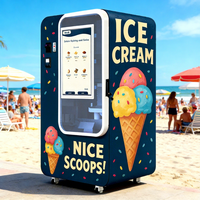 Distributeur automatique intelligent de crème glacée avec paiement sans espèces et écran tactile pour les entreprises de vente au détail