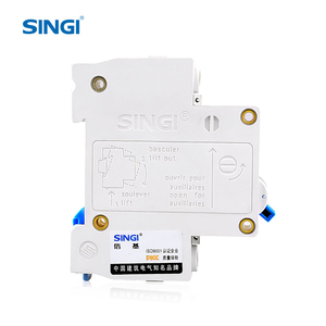 Disjoncteur miniature SINGI MCB DZ47-63 1 pôle 10A <span class=keywords><strong>220</strong></span>/400VAC 4.5KA, capacité de coupure IEC60898, boîtier PA66, sécurité aérienne - Product Image 2