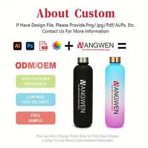 Bouteille d'eau sport en plastique sans BPA de 1 litre (32 oz) grande capacité avec marqueur de temps, idéale pour la motivation - Vente en gros - Product Image 2