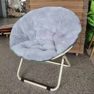 Ventes directes d'usine de chaises de relaxation pliantes surdimensionnées, chaises pliantes, chaises confortables de salon ou de chambre à coucher en fourrure grise - Product Image 6