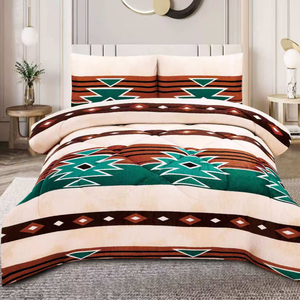 Housse de couette et taie d'oreiller quatre saisons en coton, motif imprimé 2026, confortable, douce et chaude - Product Image 6