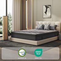 Matelas de luxe en tissu tissé et mousse 200x200 King Queen taille ordinaire matelas enroulé dans une boîte à exporter