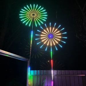 Décorations de jardin extérieures intelligentes, lumières de jardin imperméables, lumières décoratives à motifs, lumières LED musicales et vocales, lumières de feux d'artifice - Product Image 2