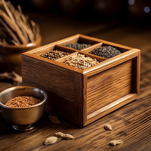 수제 친환경 나무 마살라 박스 유리 뚜껑 향신료 보관용 재활용 가능 소재 홈데코 맞춤형 색상 로고 - Product Image 5