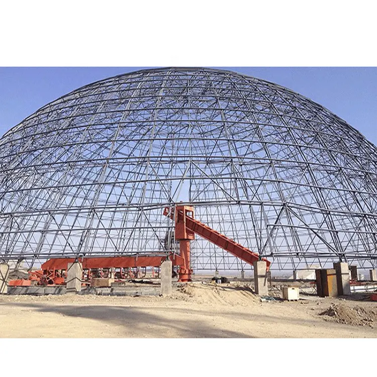 Struttura del tetto ad arco struttura del tetto a cupola con struttura in acciaio di stoccaggio del carbone di nuovo Design