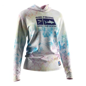 Camiseta de Pesca de Manga Larga con Capucha para Mujer, de Poliéster, de Secado Rápido, con Protección UV y Sublimación de Logotipo Personalizado - Product Image 3