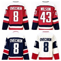 Jahitan Berkualitas Terbaik Dapat Disesuaikan # 8 OVECHKIN # 43 Jersey Hoki