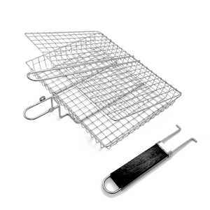 Thép không gỉ nướng BBQ nướng dây lưới, nướng Net giỏ với tay cầm có thể tháo rời - Product Image 6
