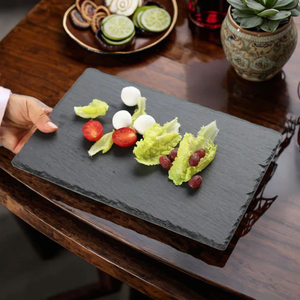 Planche à fromage <span class=keywords><strong>rectangulaire</strong></span> noire personnalisée 12x25cm <span class=keywords><strong>plat</strong></span> classique <span class=keywords><strong>en</strong></span> pierre d'<span class=keywords><strong>ardoise</strong></span> avec gravure pour les fêtes - Product Image 6