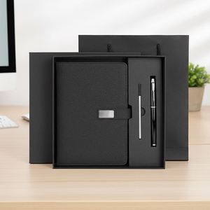 Wholesale Promotional Luxury Leather <b>Notebook</b> Items Gift Set <b>A5</b> Journal Refillable Diary Business Corporate Gift Set With Pen - Product Image 1