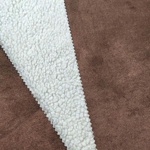 Warm Winter Fabric Micro Suede Bonded <strong>Sherpa</strong> Fleece Lining <strong>Material</strong> for Jacket Coat Apparel - Product Image 1