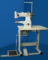 Machine à coudre à pied marcheur QK-8B, vente chaude, lit cylindrique, alimentation composite, cuir moyen épaisseur, sac