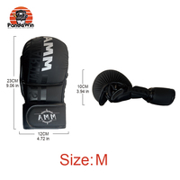 Gant professionnel MMA Gants de boxe Noir mat 6oz MMA Formation Sparring Grappling Boxe Muay Thai Gants