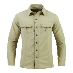 Camisa de <span class=keywords><strong>manga</strong></span> <span class=keywords><strong>larga</strong></span> de secado rápido con protección solar con efecto hielo para ropa de <span class=keywords><strong>trabajo</strong></span> ligera de gran tamaño al aire libre - Product Image 4