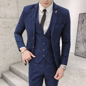 Completo <span class=keywords><strong>Uomo</strong></span> 3 Pezzi Slim-fit Trend <span class=keywords><strong>Giovanile</strong></span> <span class=keywords><strong>Abito</strong></span> Formale da Ufficio Elegante Completo Maschile - Product Image 6