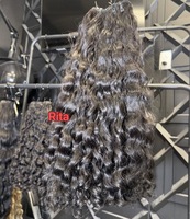 Vendeur en gros de mèches de cheveux indiens bruts non traités, cheveux indiens vierges en vrac, double épaisseur, pointes pleines, extensions de cheveux indiens épaisses
