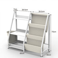 Étagère à chariot mobile facile à installer pour enfants Étagère de sol de type debout pour le stockage de livres d'images