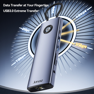 10-in-1 USB-C Adapter Docking Station Hub 4K cho HDMI 1080P <span class=keywords><strong>VGA</strong></span> <span class=keywords><strong>3</strong></span>.5 AUX PD 100W SD TF Gigabit RJ45 Ethernet <span class=keywords><strong>3</strong></span>.0 USB-A kho - Product Image 4