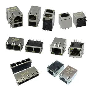 Connettore rj45 rj45 modulare jack LAN trasformatore SFP connettore USB3.0 2.0 connettore pcb morsettiera rj45 splitter