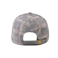 Grosir Topi bisbol Oxford 6 Panel Vintage, Topi bisbol kotak-kotak, Topi kotak-kotak, Topi luar ruangan untuk pria wanita, obral