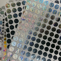 Étiquettes de sécurité holographiques durables avec logo personnalisé imprimé, effet arc-en-ciel 3D, anti-rayures, imperméables, autocollantes pour