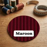 Tissu en maille côtelée de polyester de qualité supérieure, couleur bordeaux, texturé, extensible, pour la fabrication de vêtements.