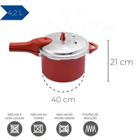 Autocuiseur Antiadhésif 4.2L Chauffage Rapide, Marmite à Pression de Cuisine pour Intérieur, Extérieur, Camping, Hôtel et Famille