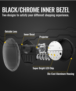 Luz Antiniebla LED DOT para <span class=keywords><strong>Harley</strong></span> <span class=keywords><strong>Davidson</strong></span> Glide, Road King, Yamaha V Star 950, Faro Sellado Blanco, Accesorios de Iluminación - Product Image 3