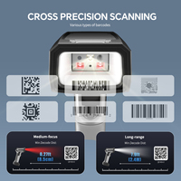 Lecteur de codes-barres portable filaire NETUM IP65 étanche RS232 USB 1D 2D QR Scanner de codes-barres industriel pour l'industrie automatique