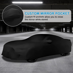 Luxury Stretch Satin Indoor Car Cover Dust Proof Soft Car Cover for Underground Garage Auto Vehicle - Product Image 2