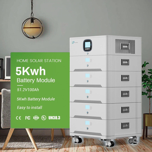 แบตเตอรี่ลิเธียมเก็บพลังงาน 5KWh-20KWh 5-10kWh 51.2V แบบต่อพ่วงได้ รองรับระบบไฮบริดกริด AC เกรด A - Product Image 1