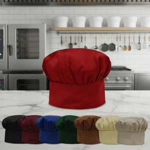 Gorros de Chef Lisos y Económicos, Gorros de Cocina de Poliéster y Algodón, Uniformes de Cocina, Gorro de Panadero para Restaurante - Product Image 6