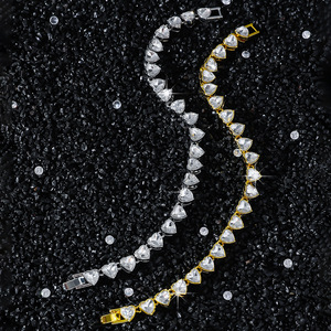 Pulsera de 8 mm de ancho con diseño de corazón de melocotón, estilo hip hop, moderna, versátil, para hombre, con personalidad, pulsera de corazón de melocotón, moda Tanjing - Product Image 2