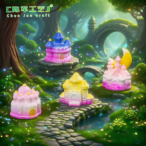 Micro-paisaje Weij, Castillo de Ensueño, Castillo Brillante, Linda Casa de Muñecas DIY, Accesorios Decorativos, Mini Adorno de Escritorio - Product Image 1