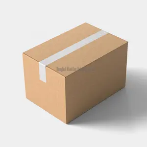 Karton kağit kutu Mockup özel baskı Logo kişisel Logo ile oluklu katlanır karton düz nakliye kutusu paket