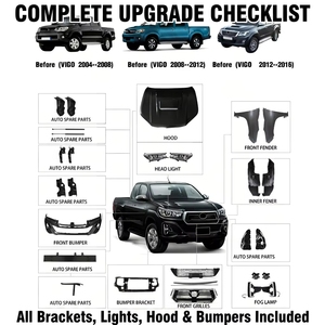 Kit de Carrocería para Toyota Hilux Vigo 2005-2015, Actualización a Parachoques y Parrilla Delantera Revo 2025 - Product Image 1