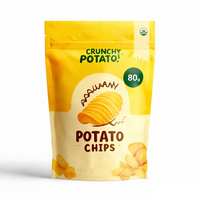Doypack haute barrière pour chips croustillantes et snacks gourmands, personnalisable, MOQ 100 pièces, sachet stand-up sans BPA