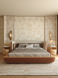Lit plateforme réglable en bois de pin massif, rembourré en tissu, style italien moderne et luxueux, taille <span class=keywords><strong>King</strong></span> ou Queen - Product Image 2