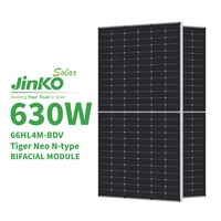 Pilihan Terbaik Panel Surya Monokristalin Jinko Tiger Neo JKM66HL4M-BDV 620W N-Type TOPCon Bifacial 630Watt Original untuk Bisnis
