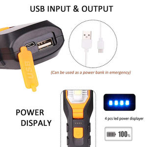 COB <b>LED</b> Magnetic <b>Work</b> <b>Light</b> Portable Handheld Inspection Lamp with Built-in Magnet Two Color Options Orange Blue Waterproof - Product Image 4