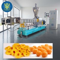 Machine de production automatique de snacks soufflés au maïs industrielle, extrudeuse de snacks soufflés, ligne complète de fabrication de maïs soufflé torsadé