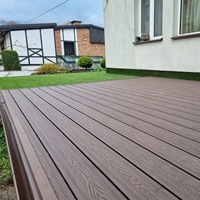 Plancher en WPC, terrasse composite imperméable pour extérieur, terrasse en WPC antidérapante, terrasse en co-extrusion
