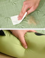 Cama refrescante para mascotas con diseño de panda de dibujos animados, colchoneta tejida transpirable para perros y gatos, nido de verano, almohadilla suave lavable, cojín tipo bolster para cachorros y gatitos
