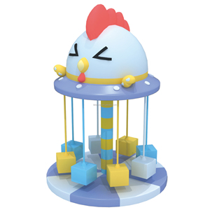 Manège électrique en mousse pour enfants, pour 8 enfants, avec logo personnalisable - Équipement de terrain de jeu intérieur - Product Image 1