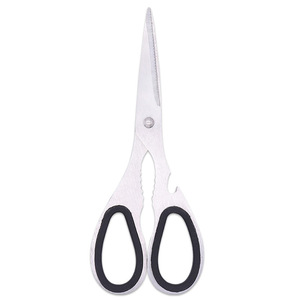 Stainless Steel <b>Kitchen</b> <b>Scissors</b> Straight Head Black Handle Home Use Food Cutting Shears Heavy Duty - Product Image 4