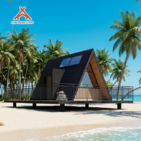 Kawagebo Kamp (KK) S310 31 ㎡   Casa Modular Prefabricada en Forma de A, Villa Triangular de Acero Ligero, Casa Pequeña Prefabricada Llave en Mano