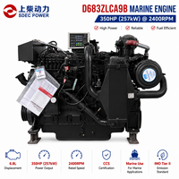 Moteur diesel marin SCDC SDEC D683ZLCA9B 350HP 2400RPM 8.3L pour yacht, bateau de patrouille, remplacement pour Cummis 6CTA8.3
