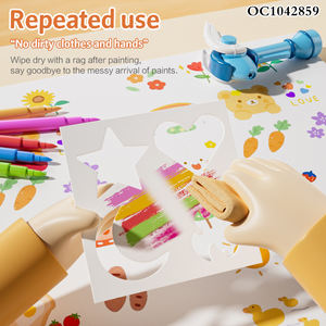 Mini imprimante à jet d'encre couleur électrique stylo jeu garçon jeux de couleur outils et matériaux d'art avec autocollant stylo <span class=keywords><strong>aquarelle</strong></span> <span class=keywords><strong>animaux</strong></span> en peluche - Product Image 5